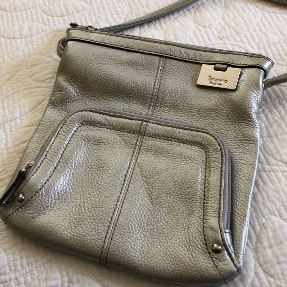 Tignanello silver cross body bag
